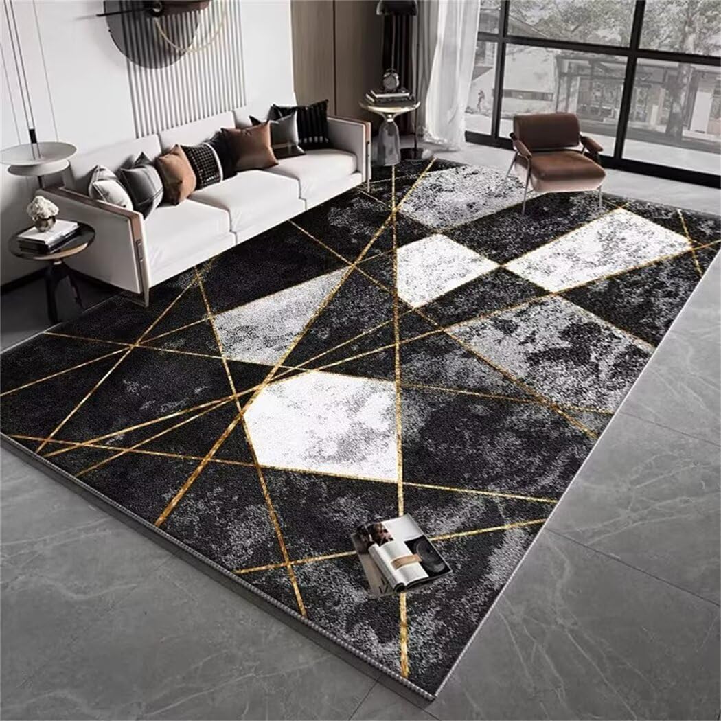 Tapis géométrique de salon 70x200 cm aux finitions soignées