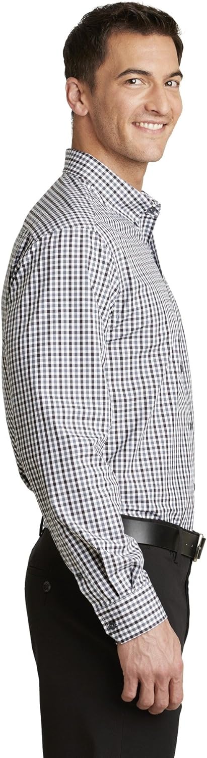 Port Authority Men's Gingham Easy Care Long Sleeve Button-Down Shirt - Image 2