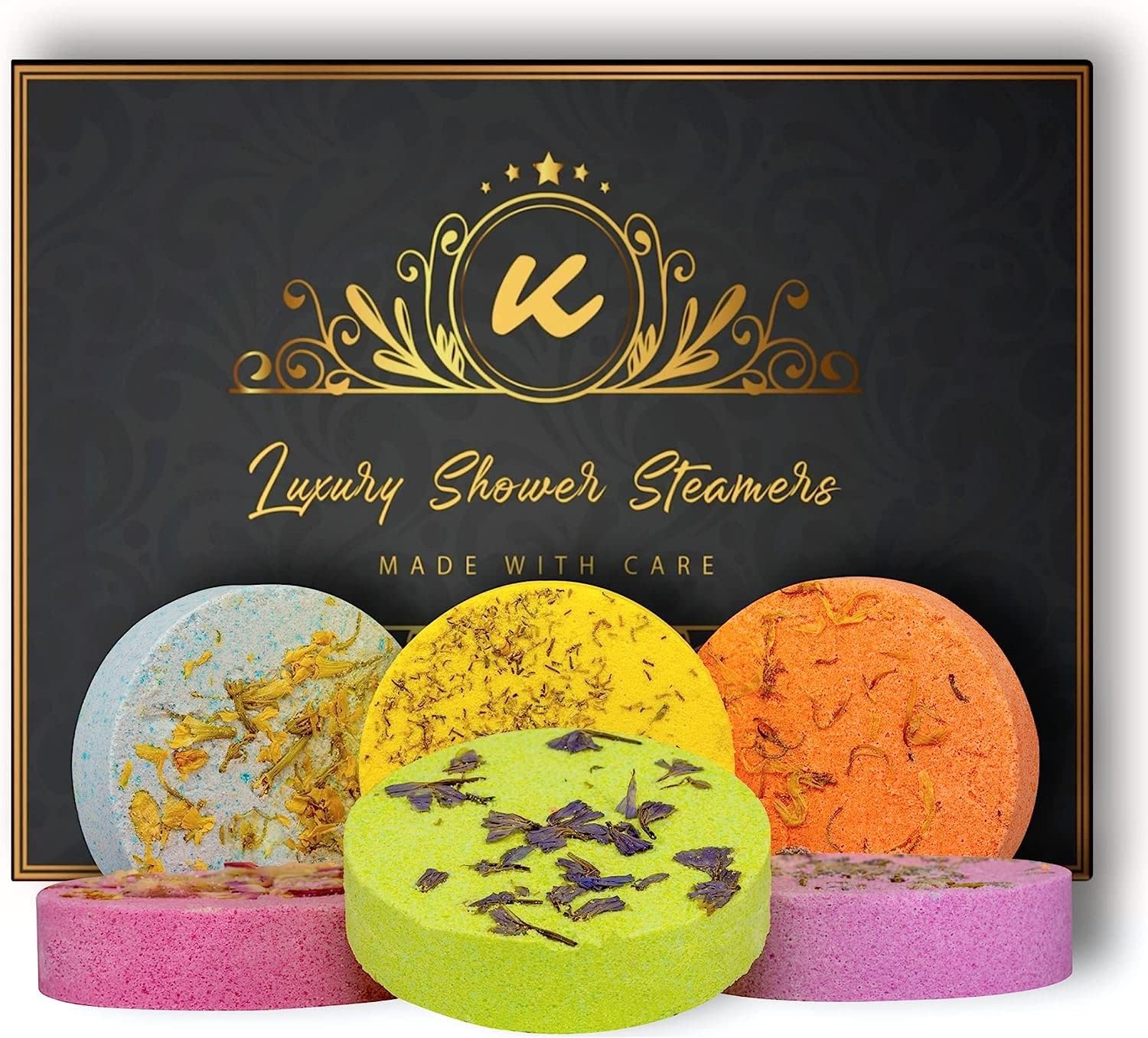 Gifton - Katty Loy Luxury Shower Steamers Fizzer Set Gift for Women Men Her Him Mum Girlfriend Boyfriend Wife Valentine's Day Stocking Filler Birthday Present Home Spa Moisturizing Skin Lavender Mint