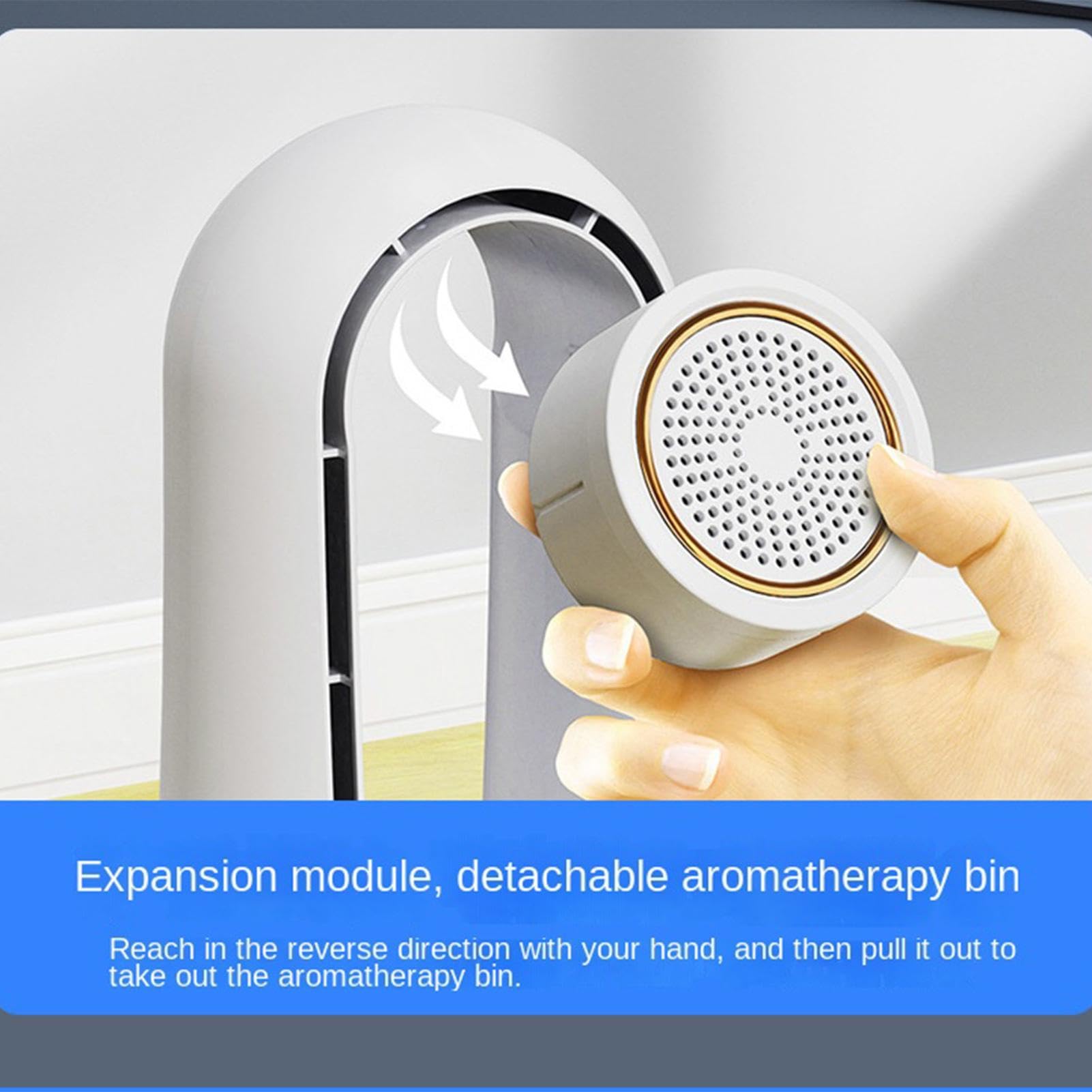 Ventilatore da Scrivania Senza Pale Con box per aromaterapia 6 velocità | Con luce e timer ventilatore da scrivania per Camera di , Ufficio, Comodino, Via