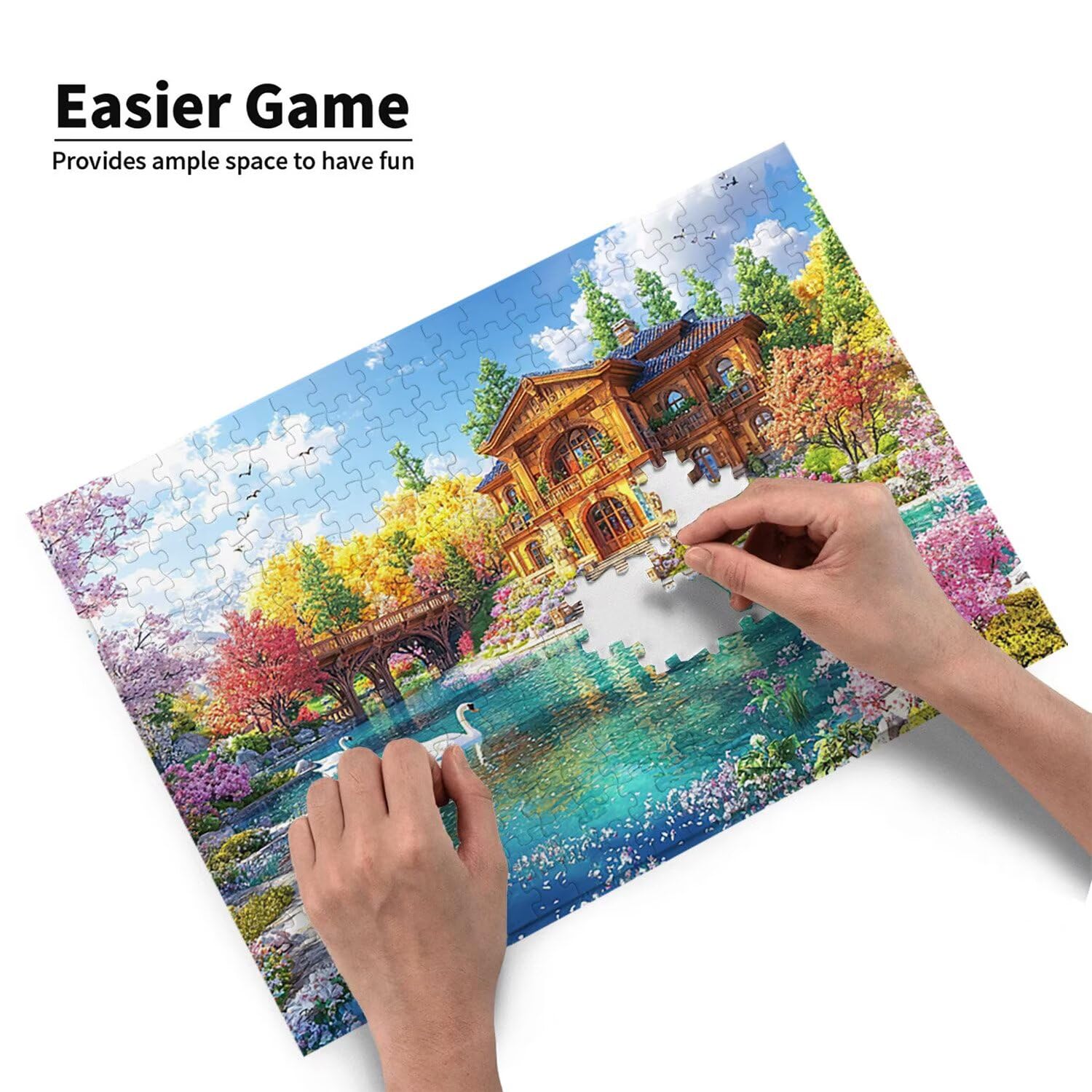 Puzzle de 6000 Piezas Puzzle Adultos 179x105cm Juego Educativo Regalos Rompecabezas para Adultos y niños a Partir de 14 Años, Regalo Creativo para la Relajación - (Villa paisajística) t-198