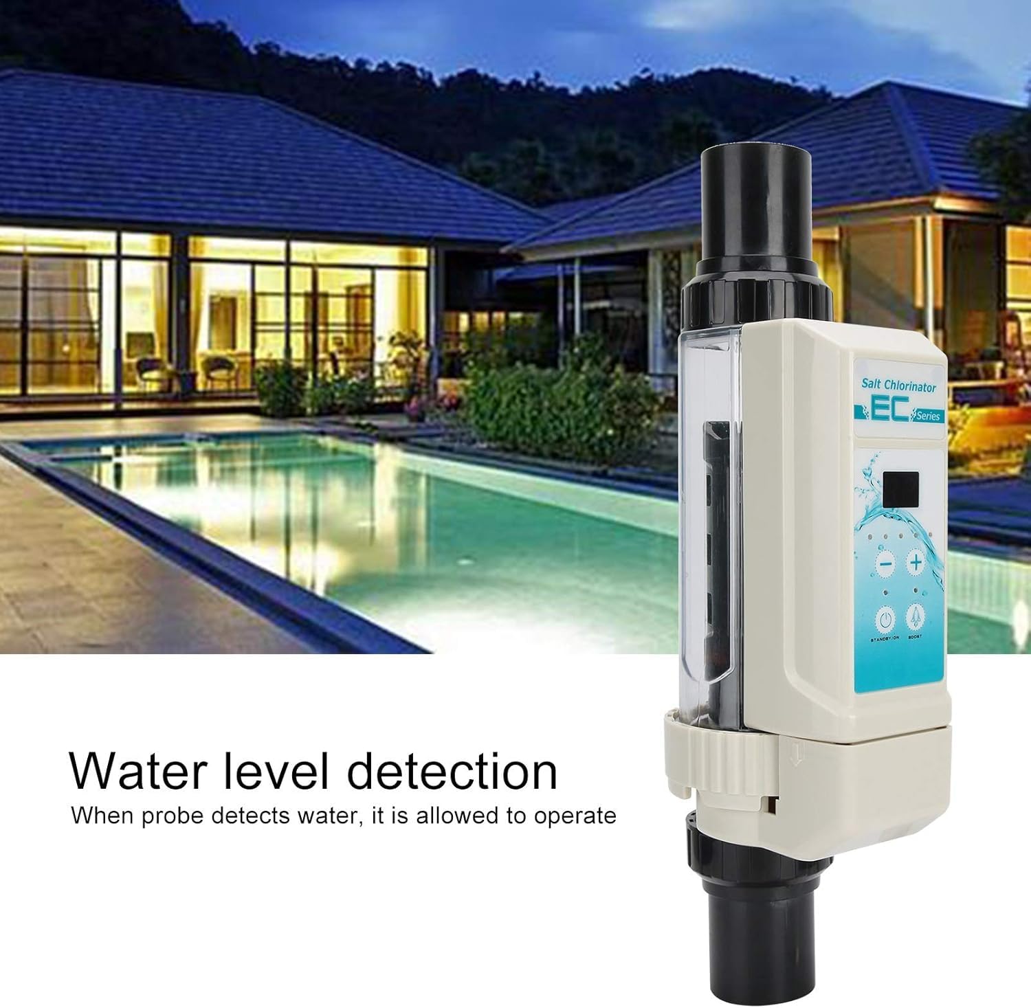 Électrolyseur Au Sel 12 G/h, Système De Nettoyage Automatique pour Piscine.
