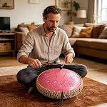 Musfunny Steel Tongue Drum 15 Notes: 12 Inch Steel Drums D Major with Drumsticks Bag Finger Cover - Handpan for Kid Adults Musical Education Meditation Percussion Musical Instruments