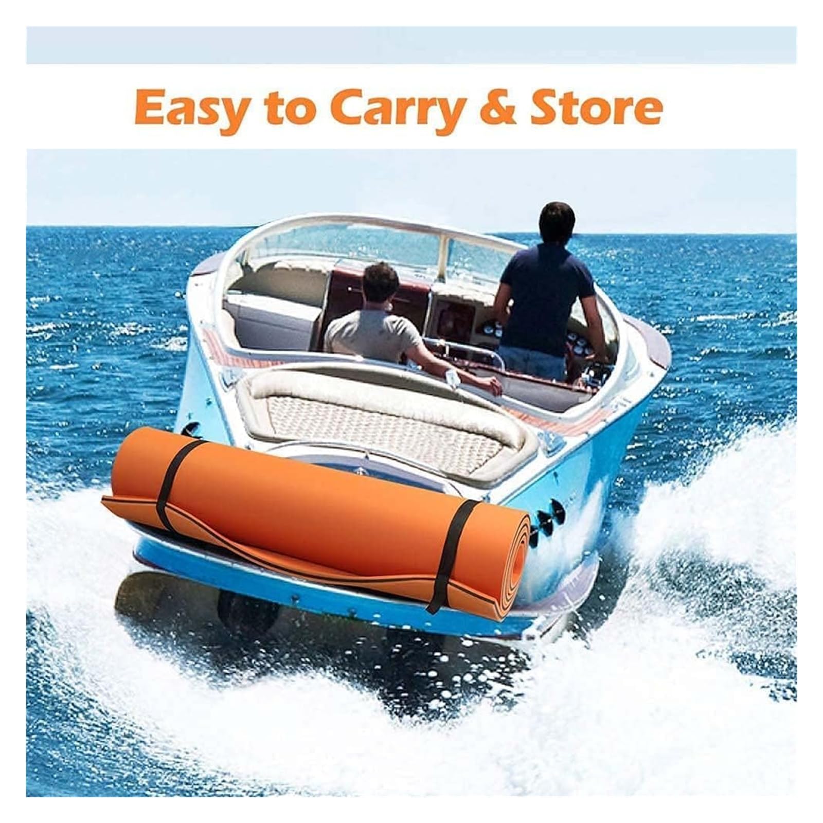 Materassino galleggiante in schiuma gialla per adulti, 2,7 m x 1,4 m x 3,3 cm, perfetto per attività in piscina, lago, mare, divertimento e relax