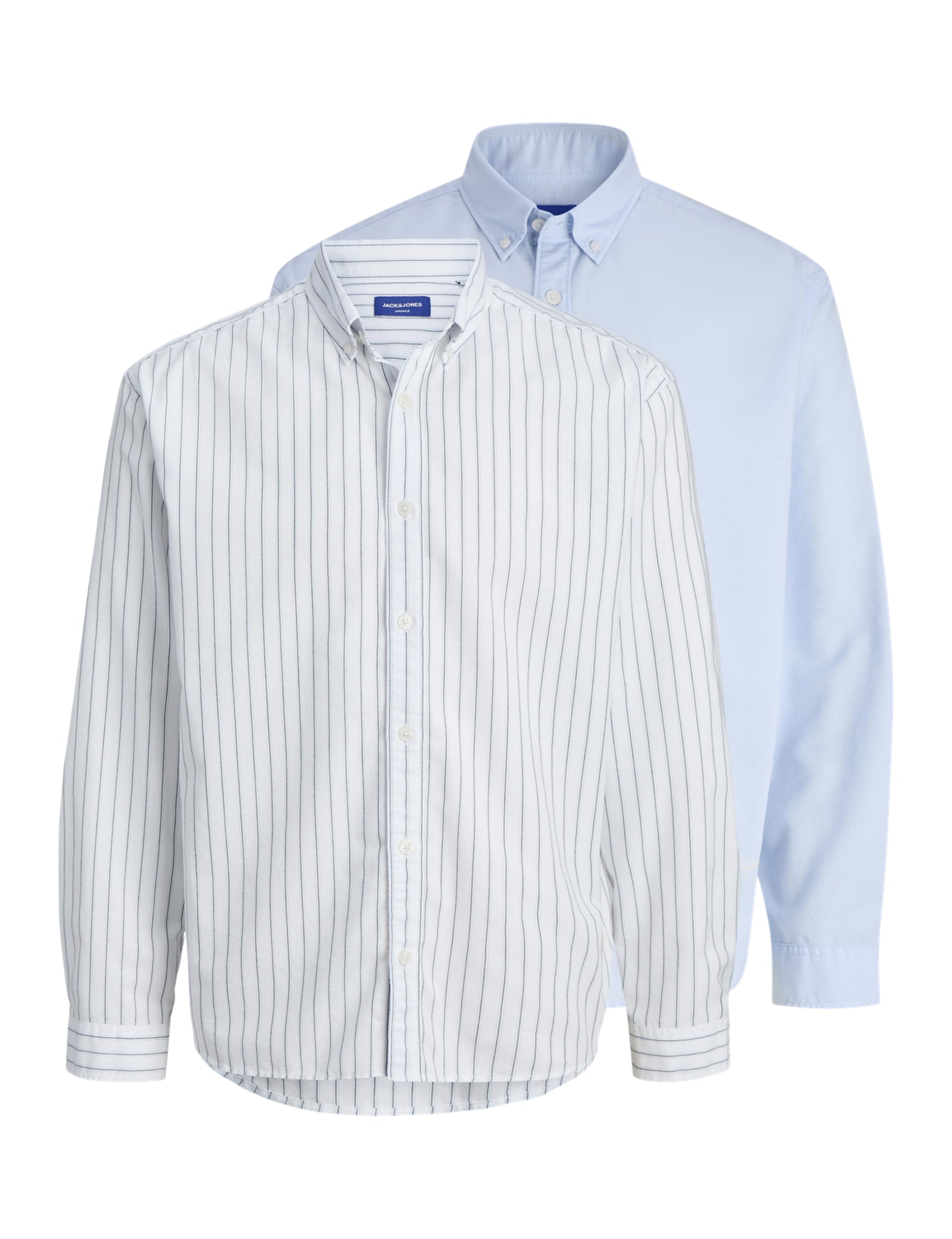 JACK & JONES Jornorrebro Oxford Shirt LS MP (Pacco da 2) Uomo