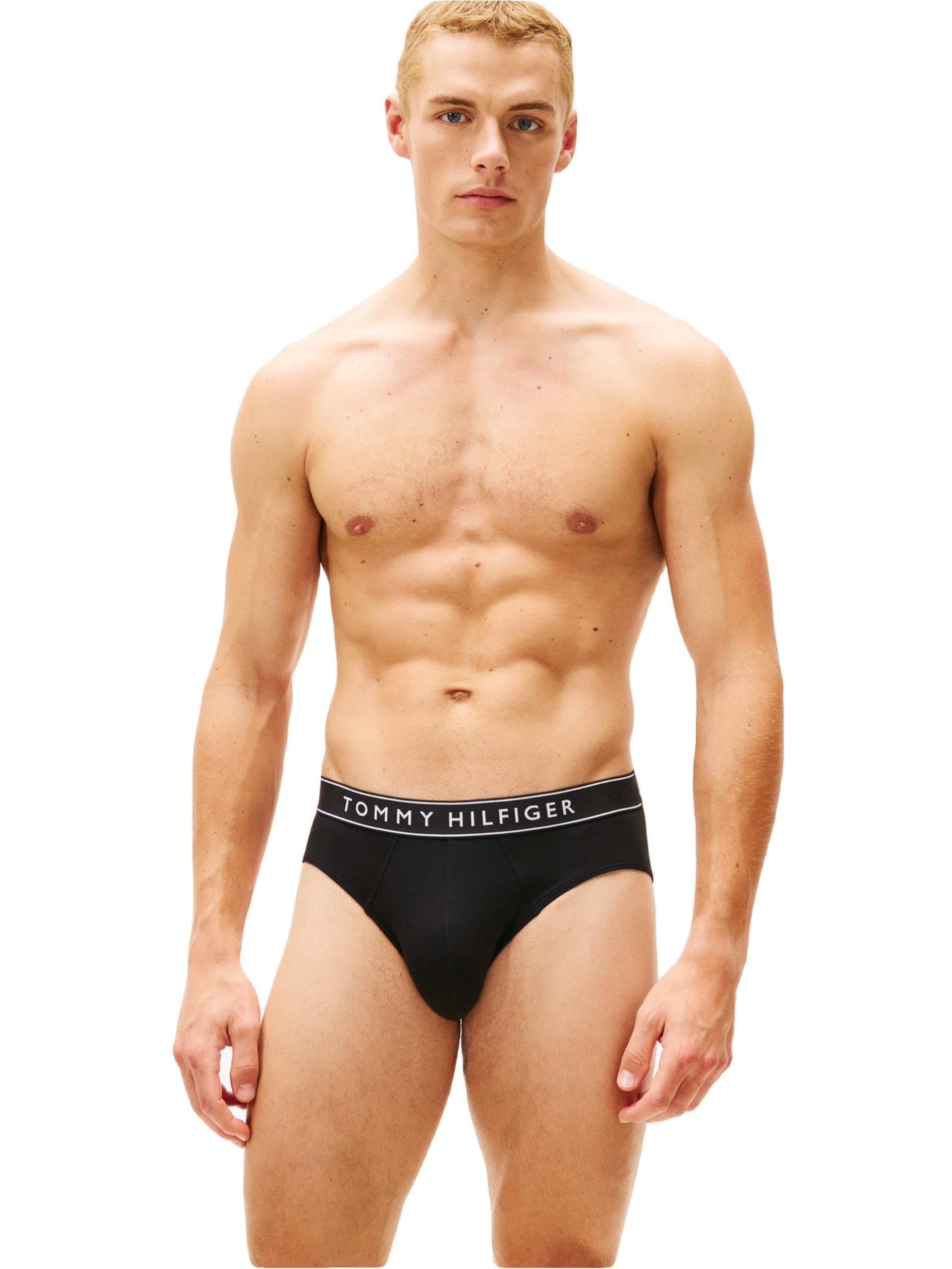 Tommy Hilfiger Culottes Lot de 3 Homme avec Ceinture à Motif Logo