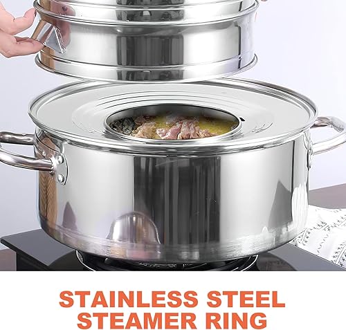 Miniatura 2 de Cabilock Adaptador de anillo de acero inoxidable para estante redondo Cocina Anillo de vapor Alimentos