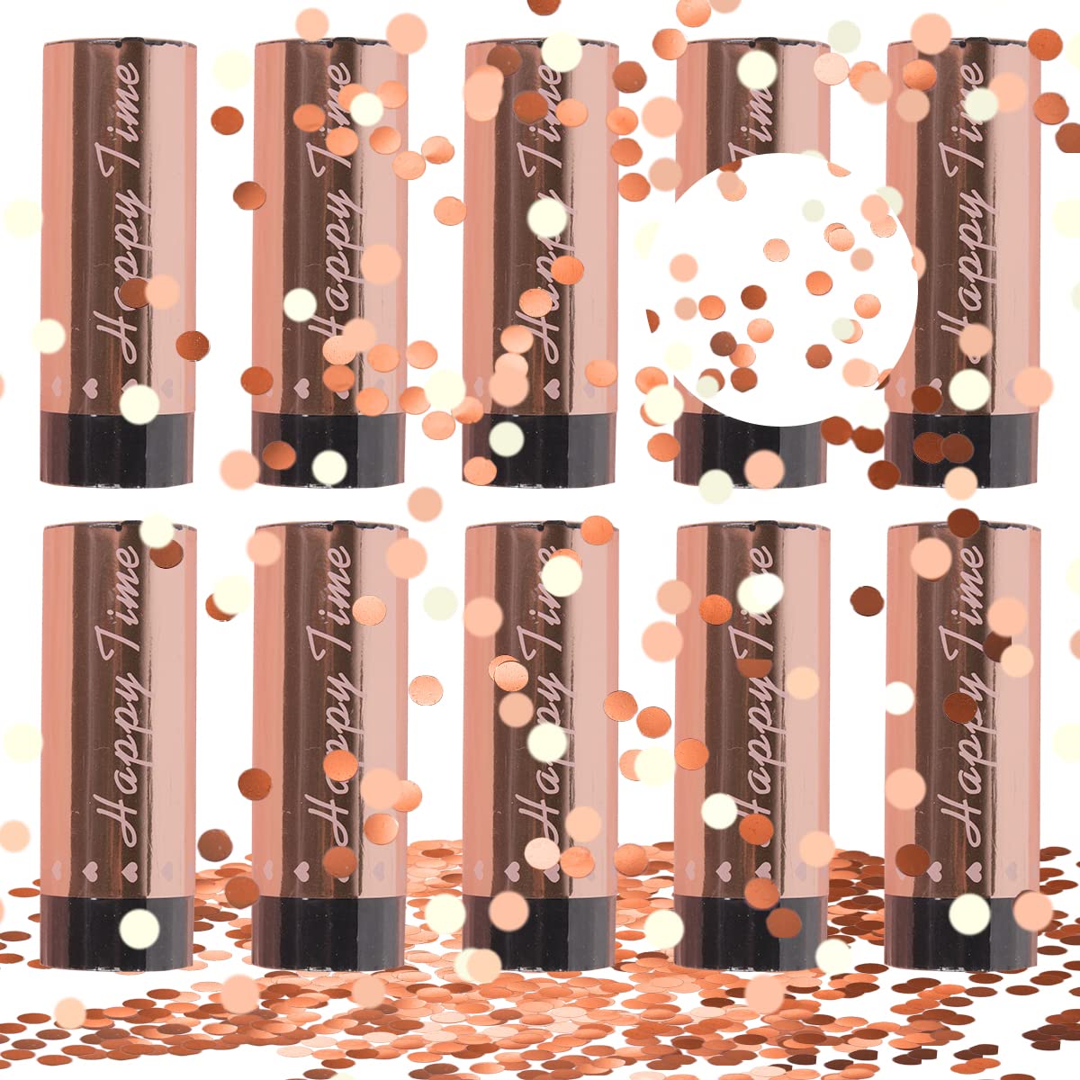 Cañones de Confeti Bodas*10pcs, XiXiRan Lanzador Confeti Cumpleaños, Cañón de Confeti de Fiesta, Cañón Confeti Rosa, Cañones de Confeti Dorado, Tirador de Confeti, Cañón Confeti Biodegradable (rosa)