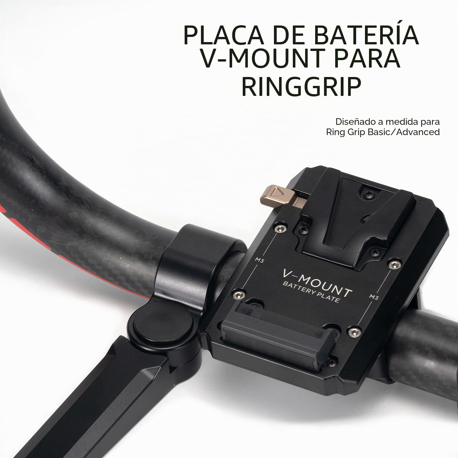 Tilta Placa de batería de montaje en V para agarre de anillo Compatible con DJI RS 2/ RS 3/ RS 3 PRO TGA-RG-V