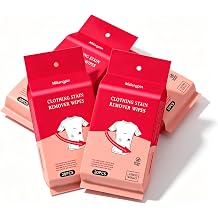 80 Pcs Clothing Stain Remover Wipes Instant No-Rinse Fabric Stain Wipes | Individually Wrapped Bulk Portable Cleaner for Coffee Grease Makeup Food Stains | Travel Purse Diaper Bag Car Laundry Home Use