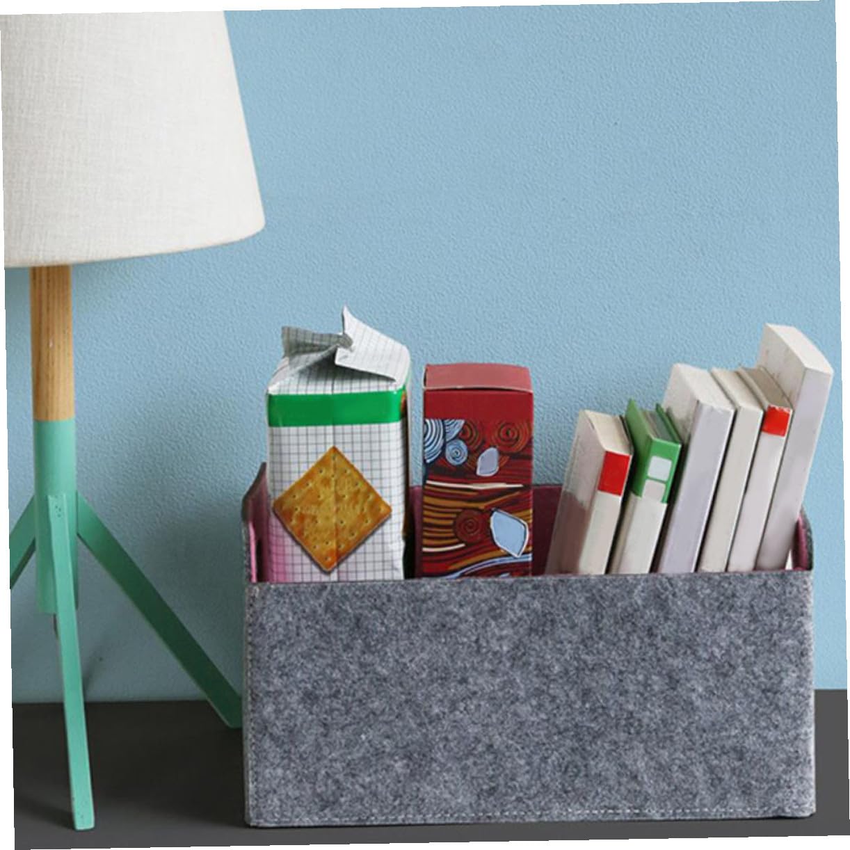 LABRIMP Cesta De Almacenamiento Fieltro Organizador De Oficina y Hogar Simple y Elegante