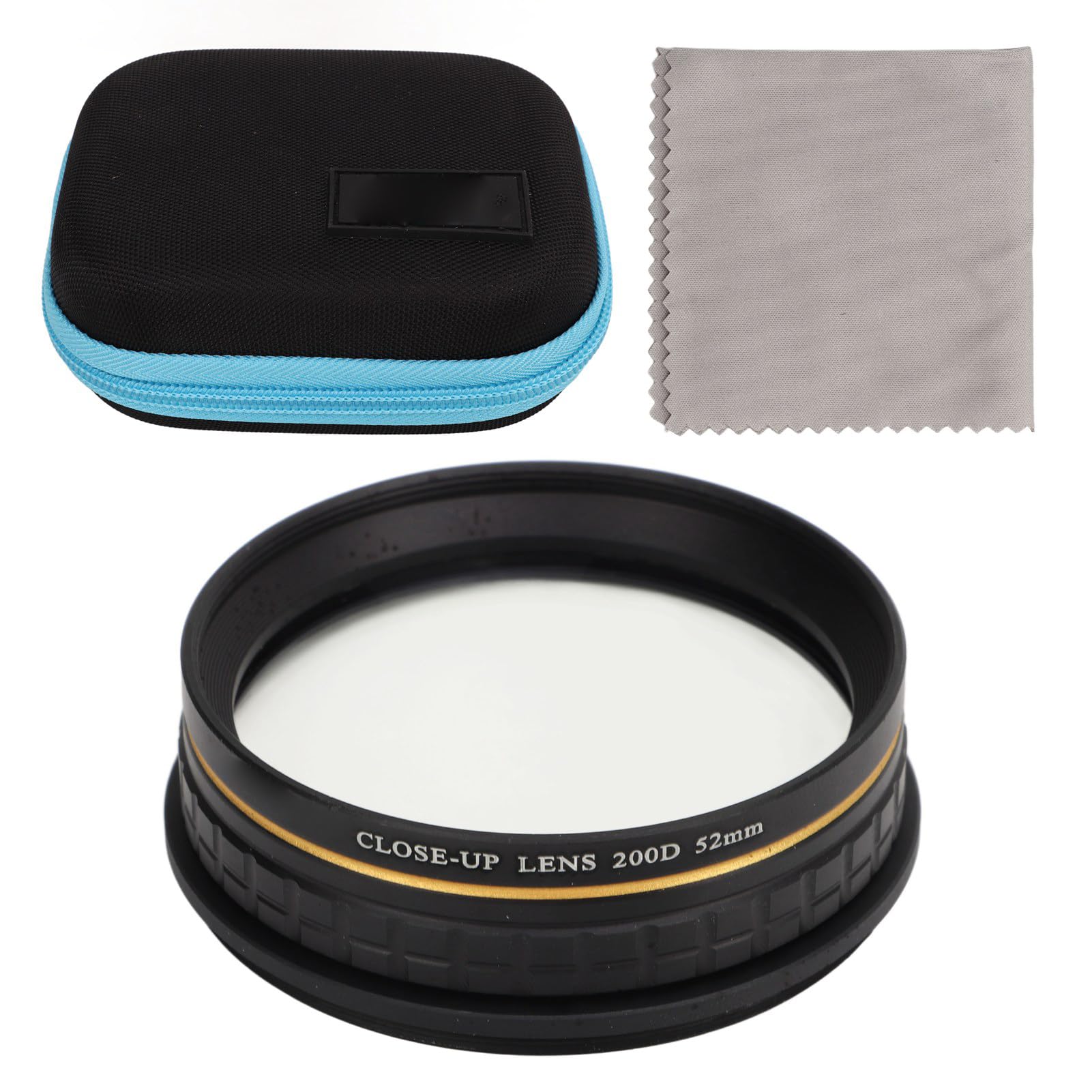 FILFEEL Obiektyw ze Szkła Optycznego o Ogniskowej 55 Mm i Makro do Fotografowania Kwiatów, Biżuterii i Kropelek (52mm)