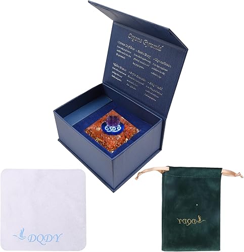 Miniatura 2 de Dqdy Pirámide de orgón, cristales curativos de amatista, pirámide, decoración de oficina para mujer, decoración de escritorio, decoración de