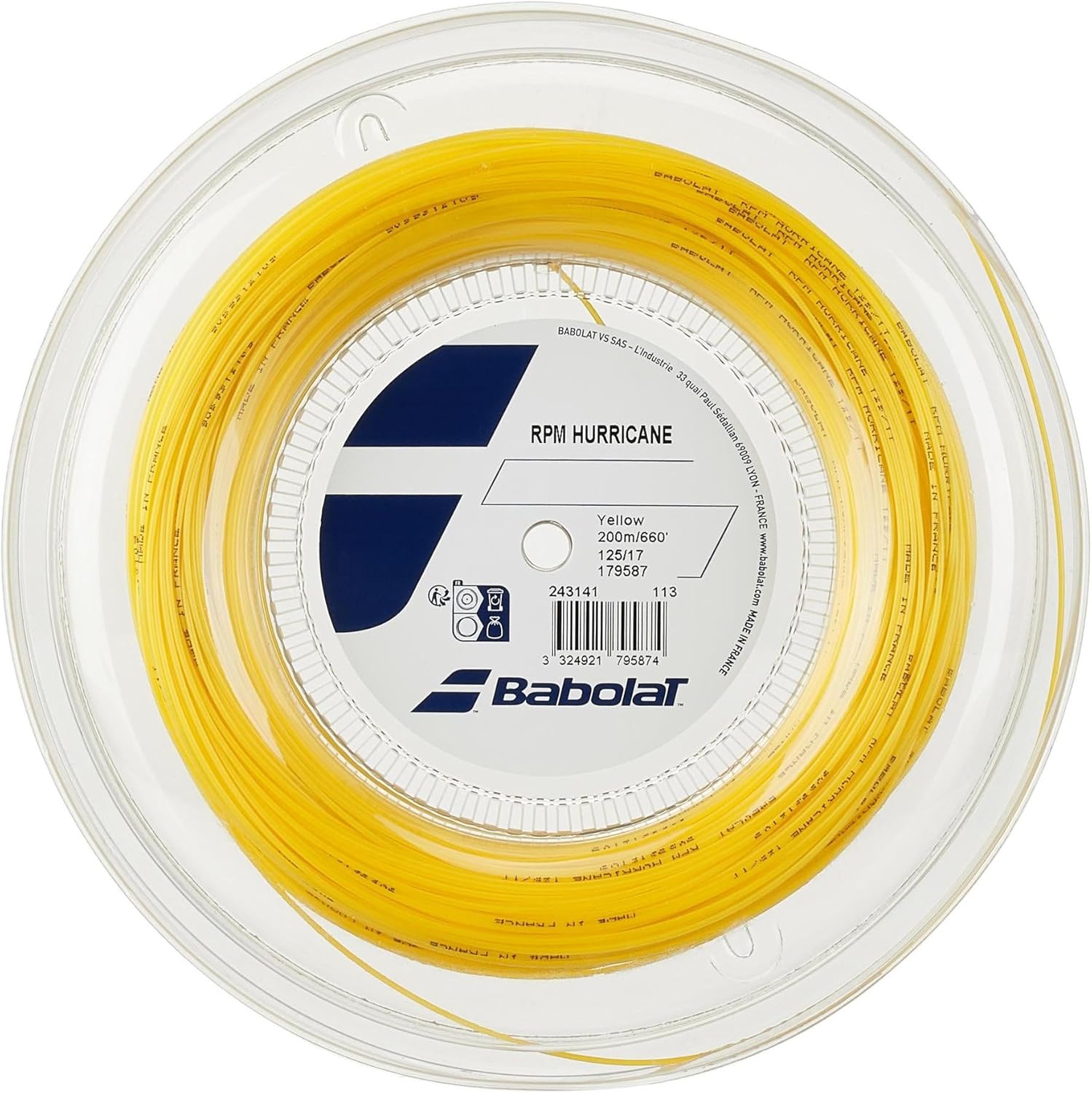 Babolat バボラ テニスガット ロール RPMハリケーン（RPM Hurricane） 243141