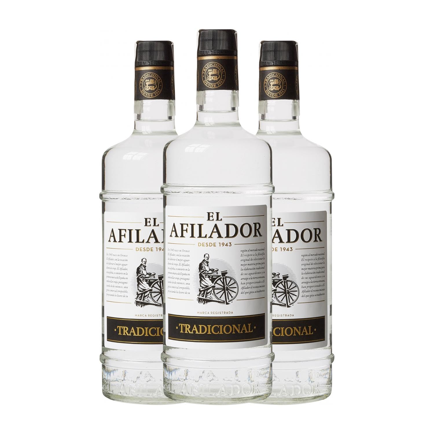 Orujo El Afilador El Afilador Botella Misil 1 L (Caja de 3 Botella Misil de 1 L)