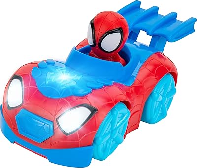 Marvel Spidey and HIS Amazing Friends Flash â€˜Nâ€™ Dash Web Crawler - Motorized Web Crawler Vehicle with Lights and Sounds - Toys Featuring Your Friendly Neighborhood Spideys