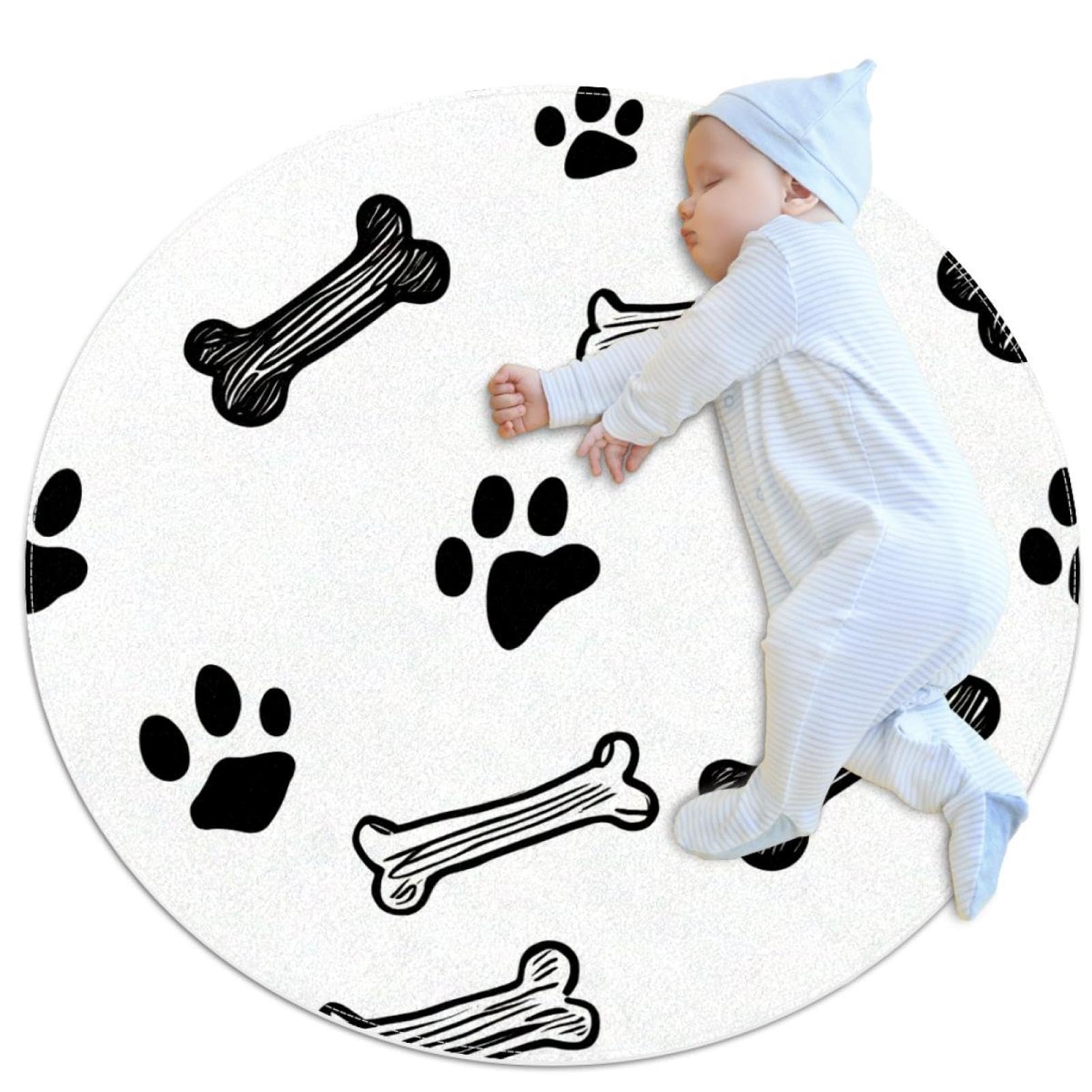 Tapis de salle de bain antidérapant et absorbant rond 1m pour protéger les sols de la chambre