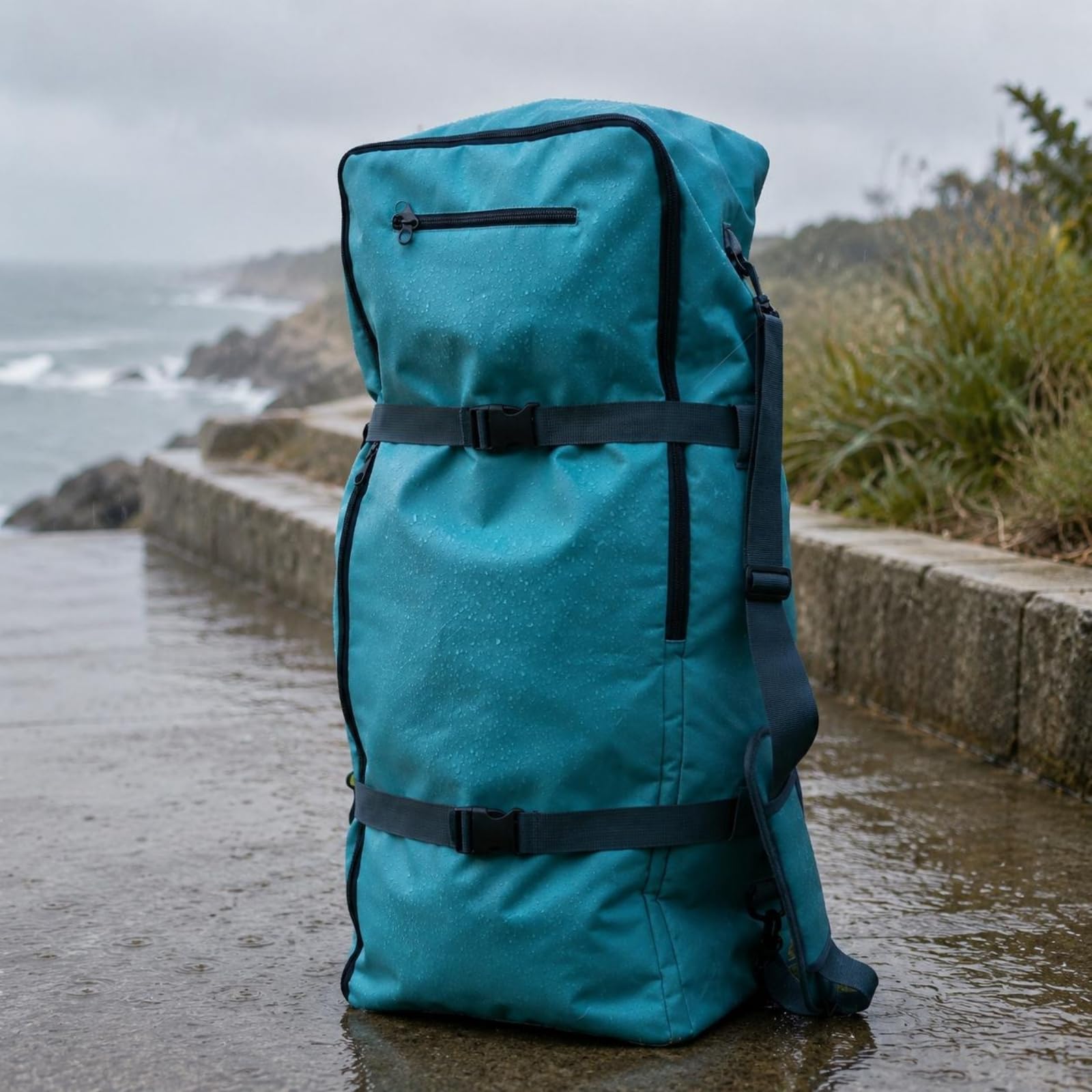 F Fityle Funda para Tabla de Surf Mochila Bolsa Estuche Portador con Cremallera Amplia y Correas Acolchadas Nylon Resistente y Correas de Compresión Adecuada para Playa Lago Viajes Acuáticos