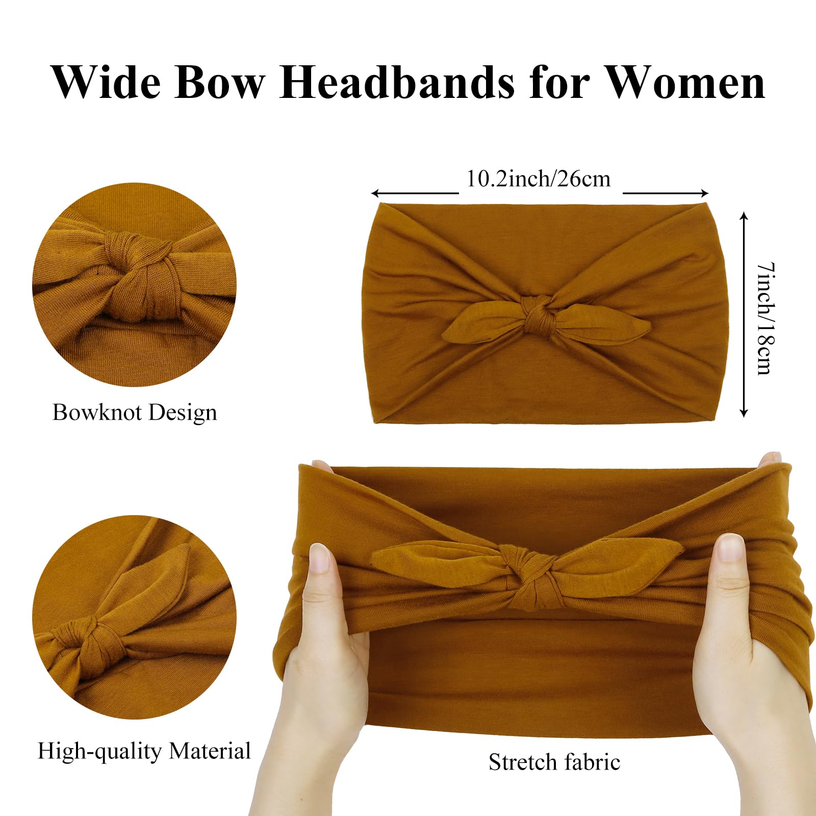Amazon.com : Huachi 6 Packs Bow Headbands for Women 7  display picture 2