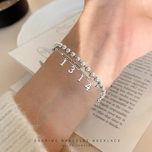 Miniatura 4 de MseaRust 100 dijes de metal con números arábigos del 0 al 9, chapado en plata, números de la suerte del 0 al 9, dijes para collares, pulseras,