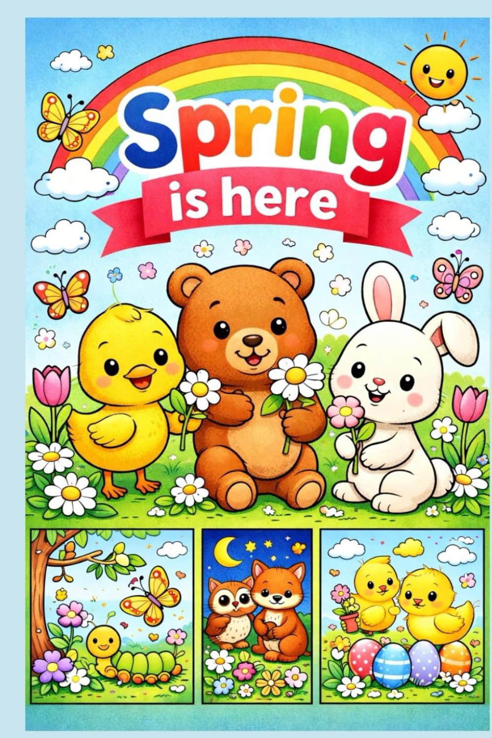 Spring Is Here: A Fun Spring Coloring Book for Kids!