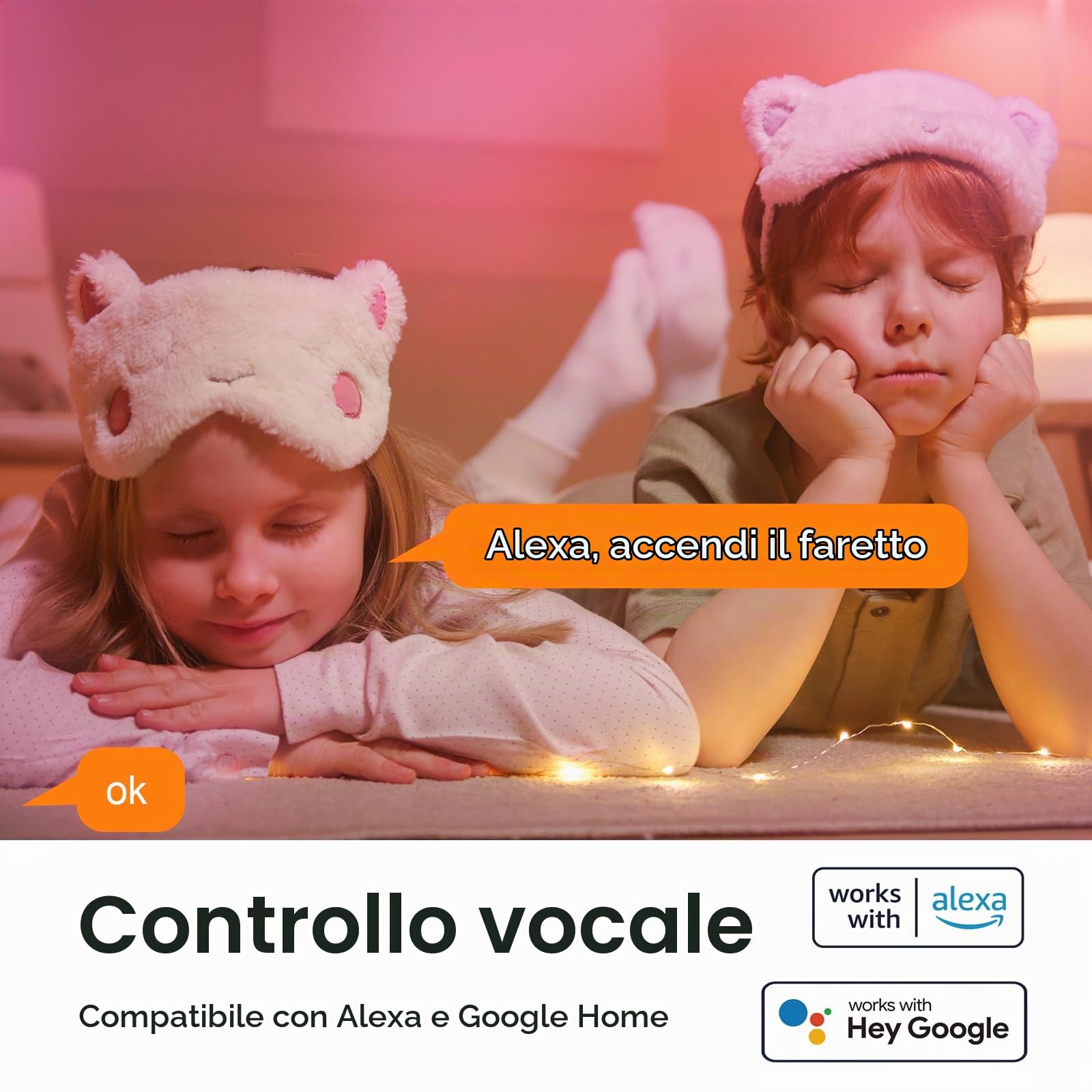 ANTELA Lampadine LED Alexa Inteligente WiFi E27 12W 1350LM Lampadina Smart | Dimmerabile, 94W Equivalente, RGB&2700K-6500K Bianco freddo caldo, Compatibile con Alexa/Google Home, 4 pezzi