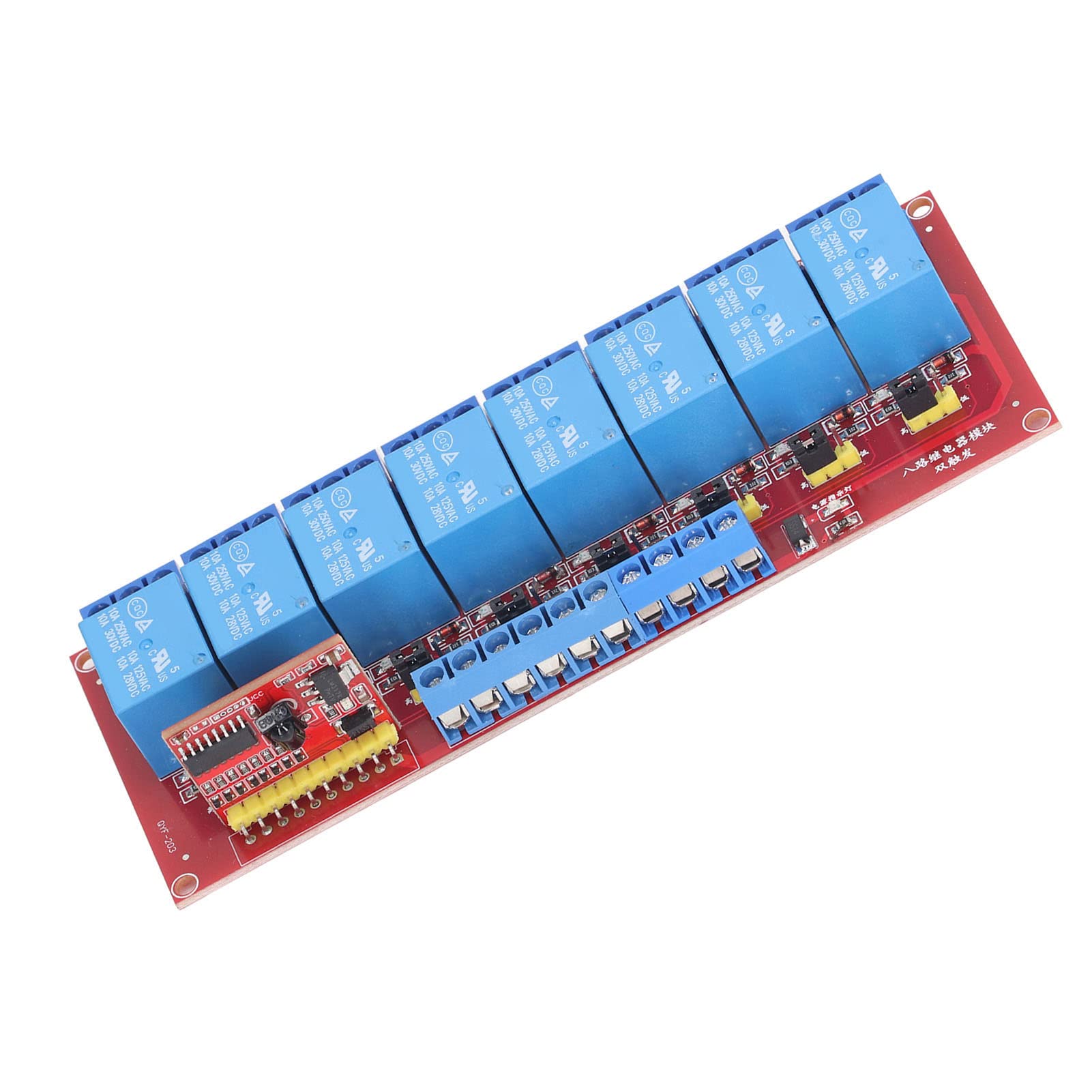 Placa Receptora de relé Inalámbrica Infrarroja Universal con Capacidad de 10A, Puerta de Luz de Motor de 8 Canales, Controlador de Interruptor de Control Remoto Seguro DIY (5v)