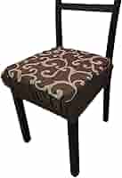 Set 6 Cuscini Per Sedie 40x40cm - Fantasia Foglie, Sfoderabili E Lavabili - Tortora - Foto 10