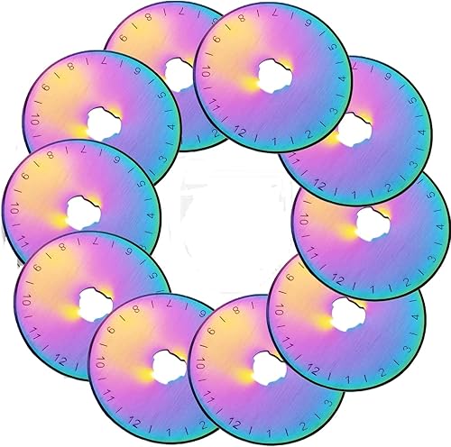 Cuchillas de corte rotativas de 1.77 pulgadas, cuchillas de repuesto, se adaptan a Fiskars, OLFA, Martelli, Dremel, Truecut, DAFA, SKS-7, cuchillas