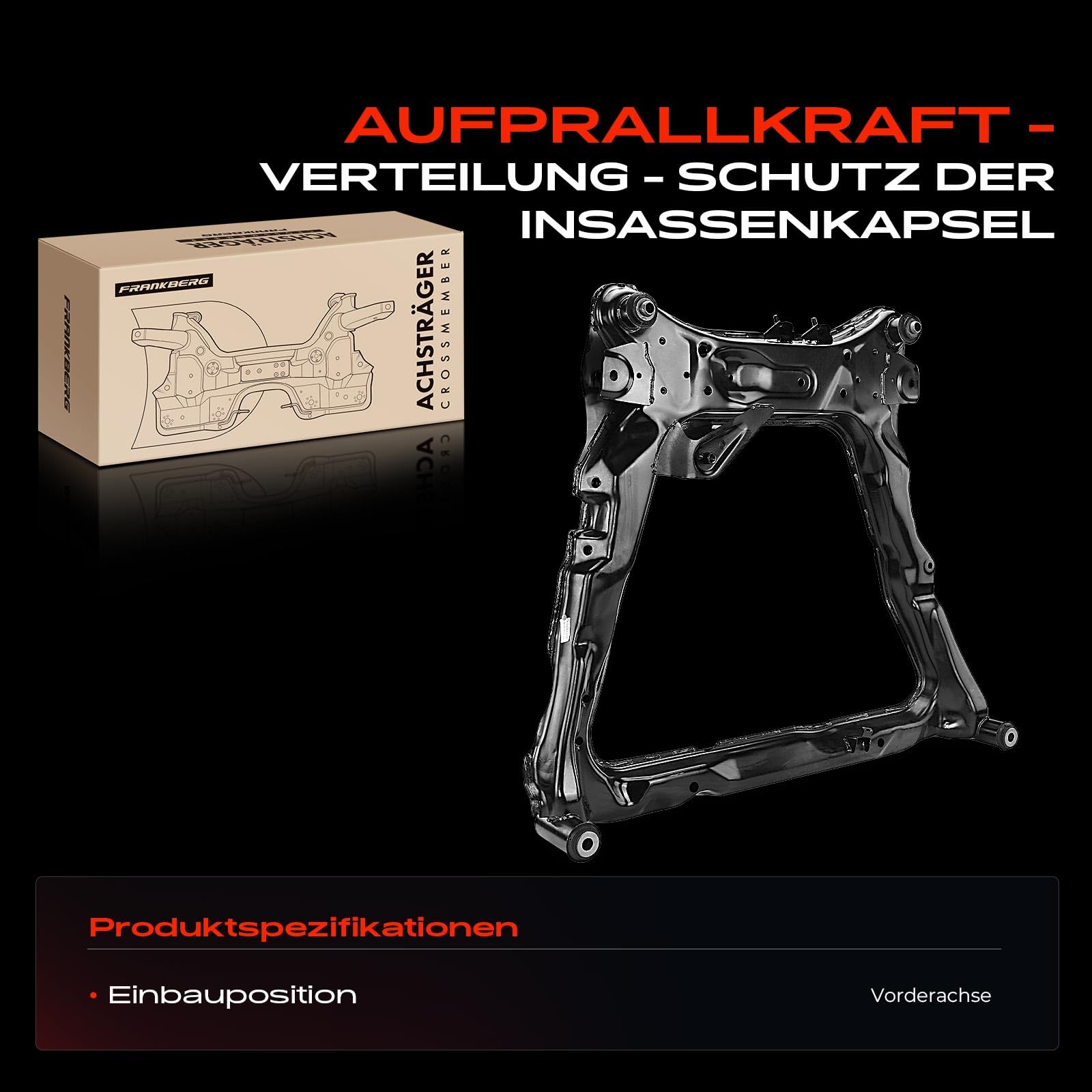 Frankberg Achskörper Vorderachse Kompatibel mit Qashqai +2 I J10 JJ10E NJ10 1.5L 2007-2013 Qashqai +2 I J10 JJ10E NJ10 1.6L 2011-2013 Qashqai +2 I J10 JJ10E NJ10 2.0L 2007-2013 Replace# 54400JD70A