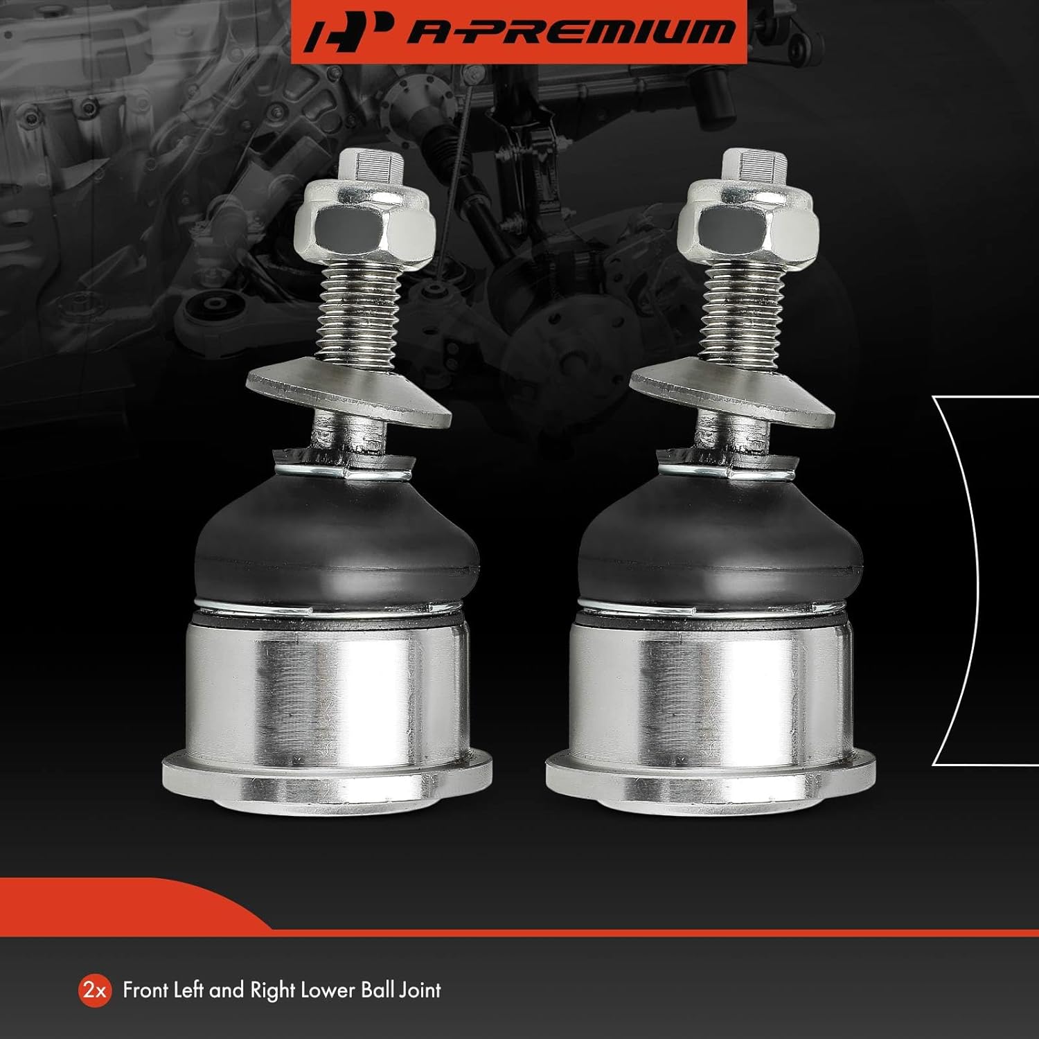 A-Premium 2 x Front Lower Ball Joint, Compatible with Ford Thunderbird 2002-2003 & Jaguar S-Type 2000-2002 & Lincoln LS 2000-2002