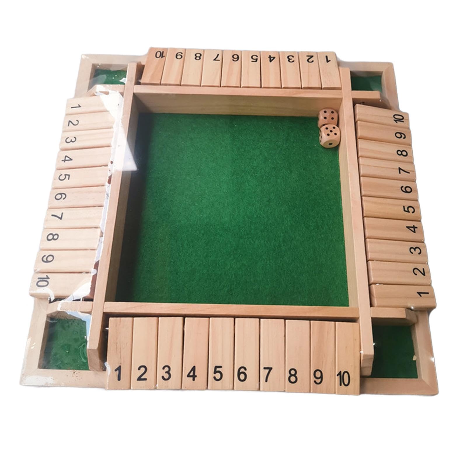 Würfelspiel Set, Digitales Flip Brettspiel, Chinesisches Spielzeug, Trinkspiel, Tischspiel, Mathespiel, Puzzlespielzeug für Familienfeiern, Holz