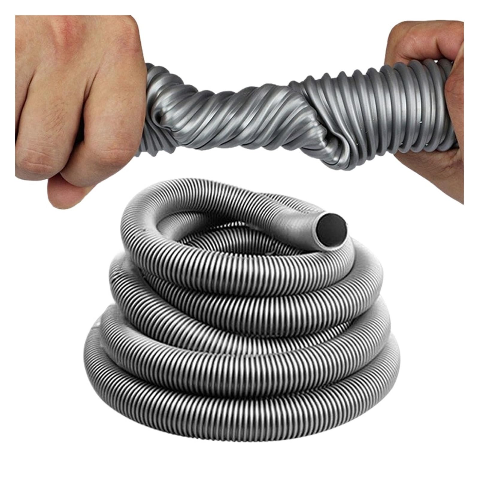Manguera de aspiradora de 3m/5m, diámetro interior de 32mm, manguera Flexible for aspiradora, manguera extendida, manguera corrugada de EVA roscada Universal(Black-3m)