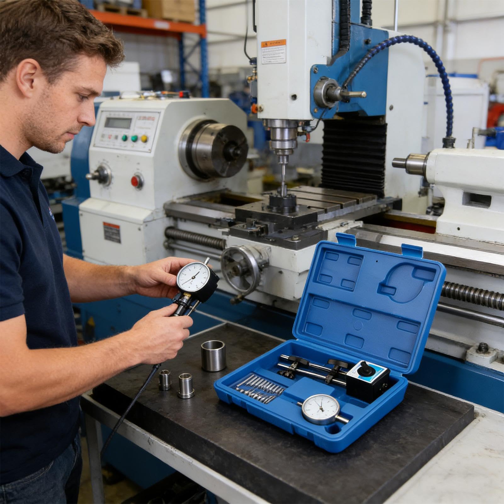 Comparateur à cadran numérique 0-25,4 mm Outil de mesure impérial | Indicateurs à cadran destiné à Voiture Menuiserie Atelier Tour Laboratoire Automobile Imprimante