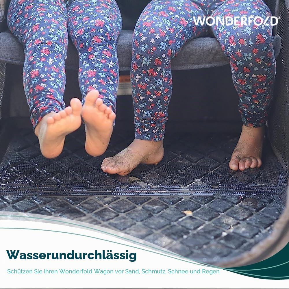 WonderFold Allwetter-Matte für W4-Modelle KinderVan Zubehör TPE Schutz Sand Schmutz Wasser 85,1x52,1x1,9 cm