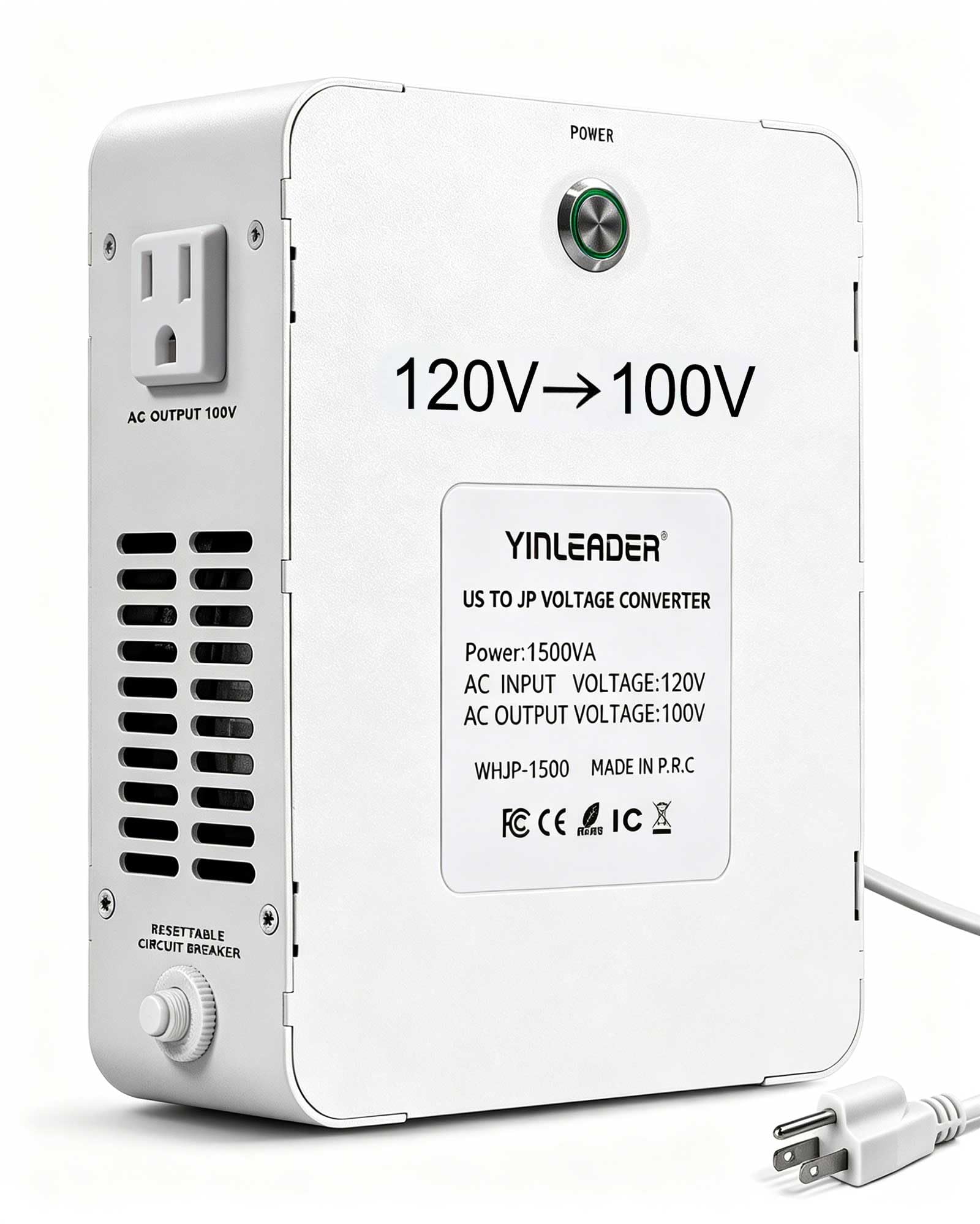 Amazon.com: Yinleader 1500W US 120V to 100V JP Japan Voltage