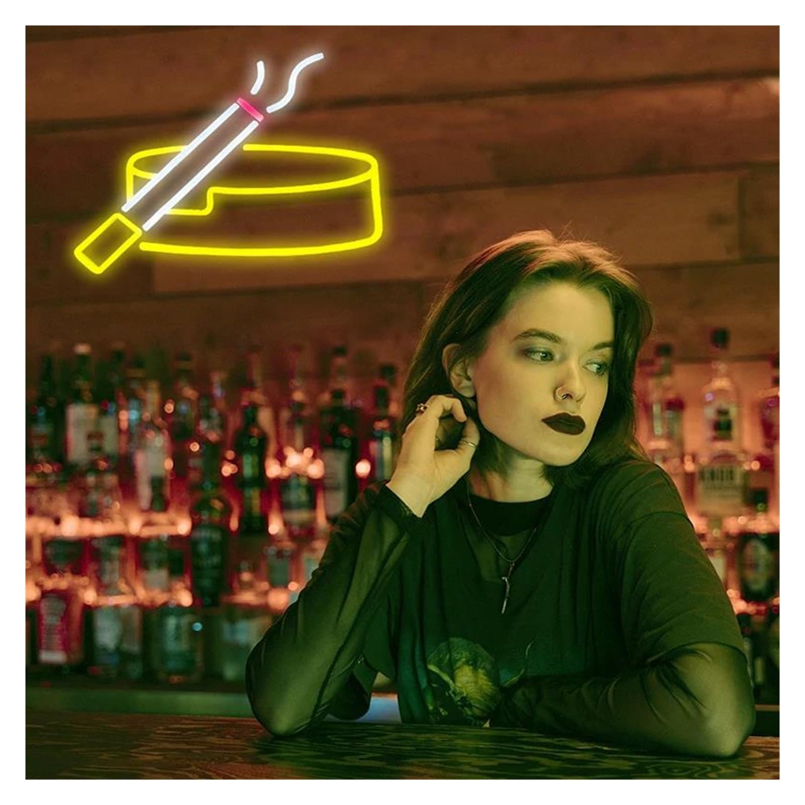 Wiszące neony artystyczne Papieros I Popielniczka Neon Na Dekoracje Ścienne Możliwość Przyciemniania Światła LED Do Pokoju Party Bar Club Sypialnia Lampa Do Strefy 40cm×30cm