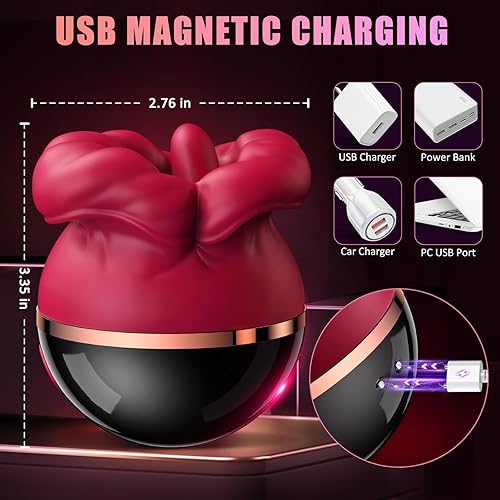 Miniatura 5 de Juguetes sexuales Vibrador de clítoris para mujeres  Juguetes para adultos con 8 lamidas de lengua y 8 modos de vibración, estimulador sexual de