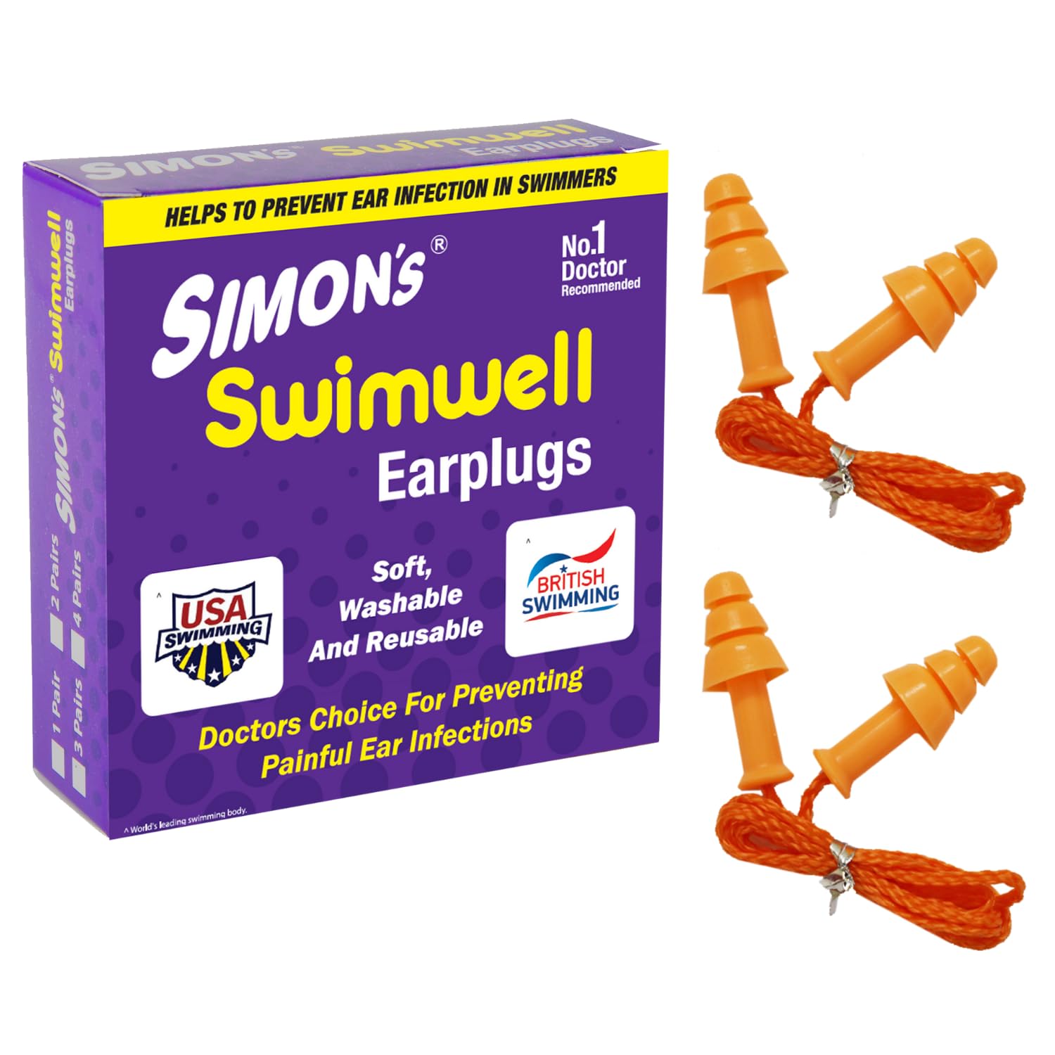 Simons Swimwell reusable silicon swimming earplugs, waterproof earplus for swim, surfing, bathing, Sports, noise blocking, sound blocking earplugs for adults, men, women & kids - Pack of 1 (B073GPVSRJ) Amazon Price History, Amazon Price Tracker