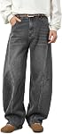 Hommes Jeans Baggy Jambe large Y2K Relaxed Loose Fit Vintage Denim Pantalons Hip Hop Skate Streetwear