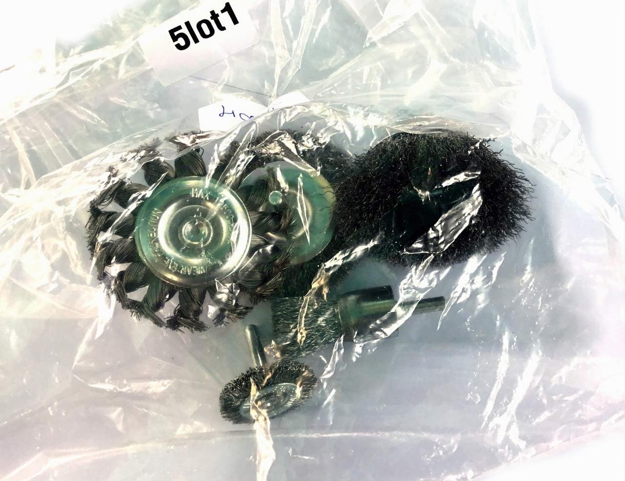 Kibros Lot 5 brosses acier tige 6 mm circulaire dur+bout dur+coupe dur