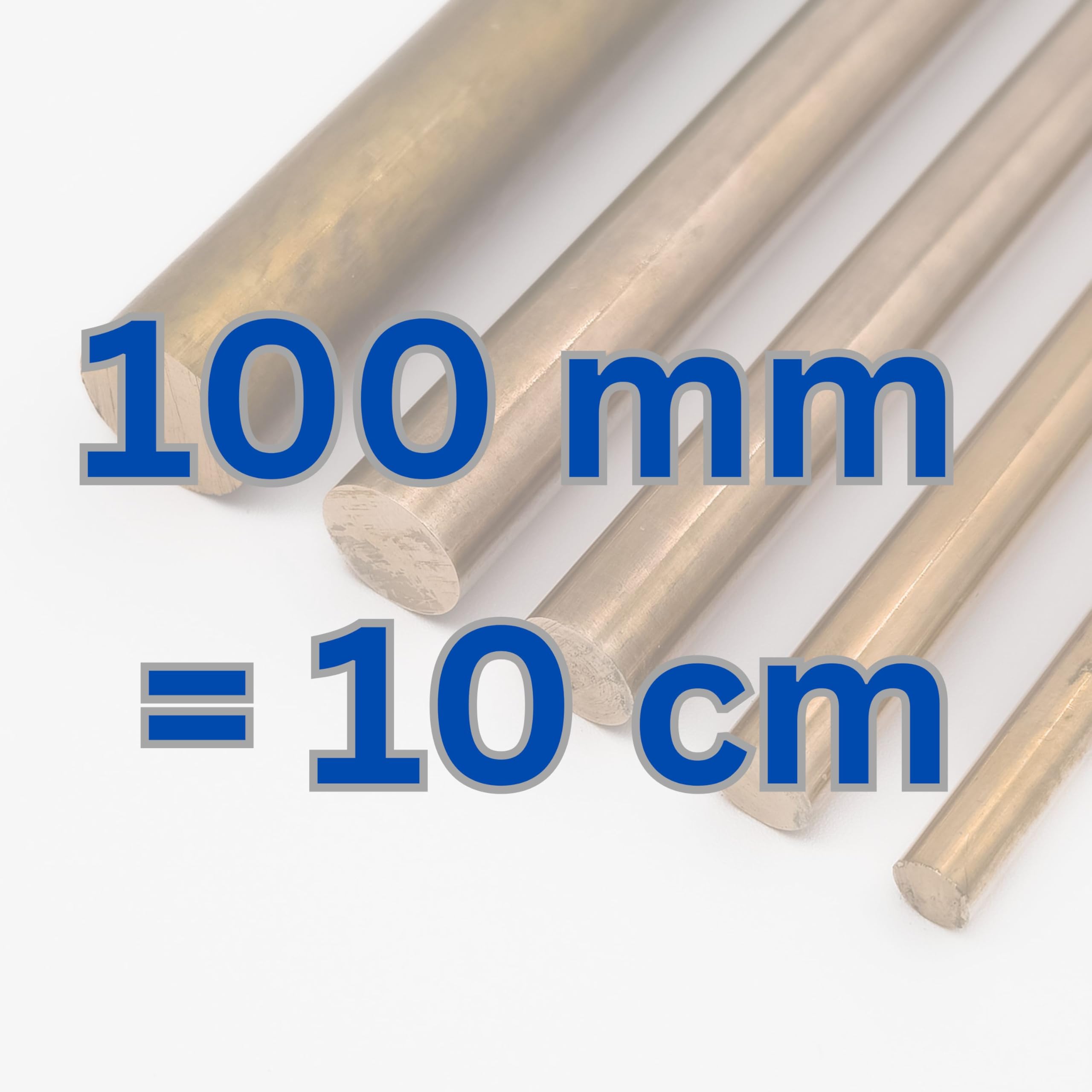 Barras redondas de bronce CuSn8, diámetro 3-30mm, longitud 50-2000mm. Aleación CW453K, material macizo, perfil redondo, varilla de ánodo (longitud: 100 mm = 10 cm, Ø 25 mm)