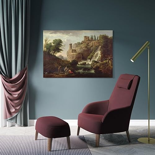 Miniatura 4 de The Falls of Tivoli by Claude Joseph Vernet Canvas Art Poster And Wall Art Picture Print Modern Family Bedroom Decor Posters 24x36inch(60x90cm)99.0