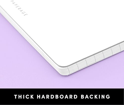 Miniatura 5 de PAPERAGE Cuaderno de espiral encuadernado superior, paquete de 3, bloc de notas rayado, gris claroazul marinoverde salvia), 70 hojas (140 páginas)