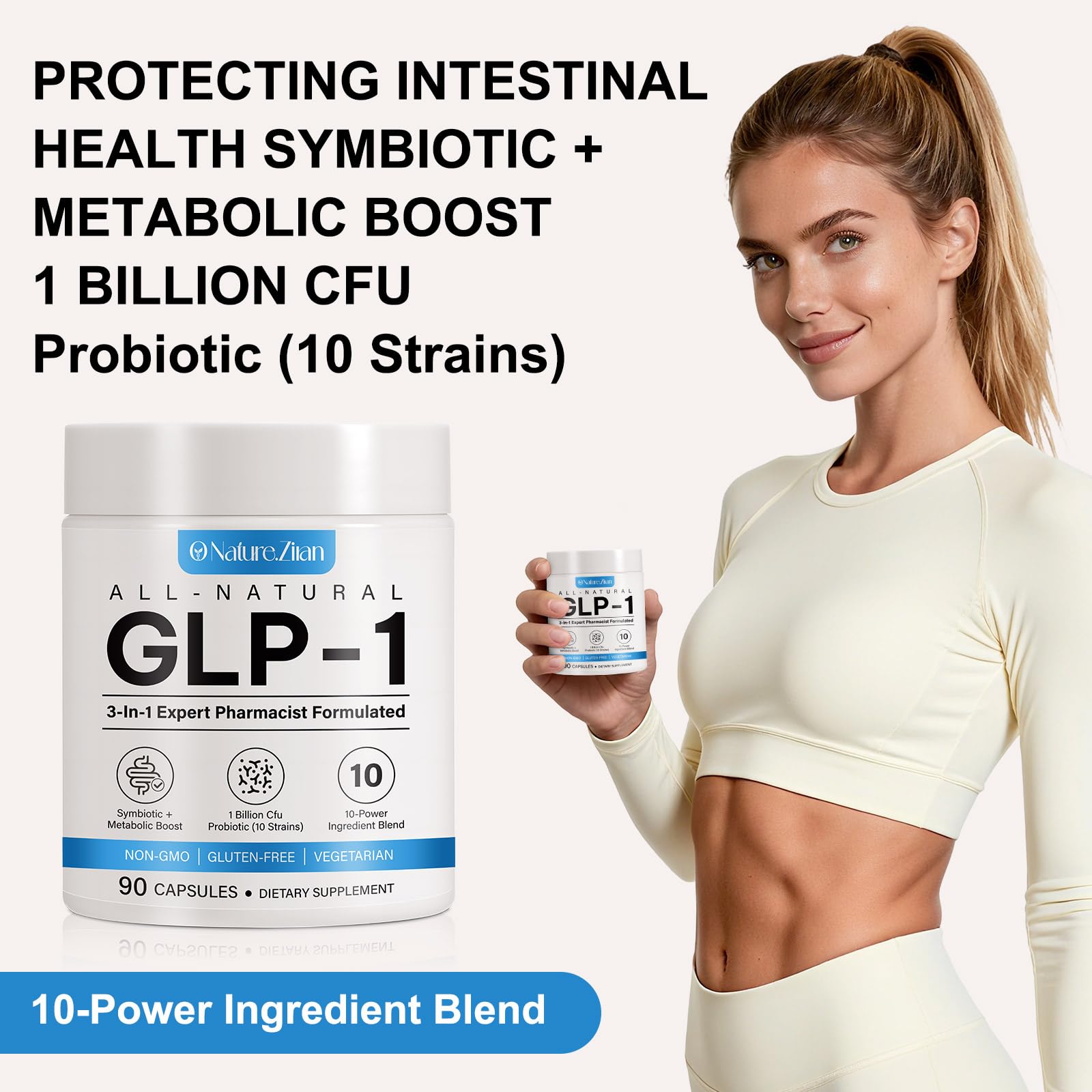 O Nature ZIRAN GLP-1 Weight Management Supplement for Women & Men, GLP1 Appetite Control, Energy & Digestion Balance - Vegan, Gluten-Free, Dairy Free, 90 Capsules (Pack of 1) — Amazon image 8