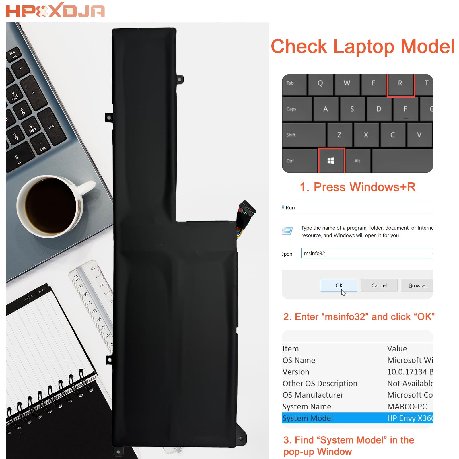 Amazon.com: HPXXDJA L21M3PE0 Laptop Battery Replacement for Lenovo