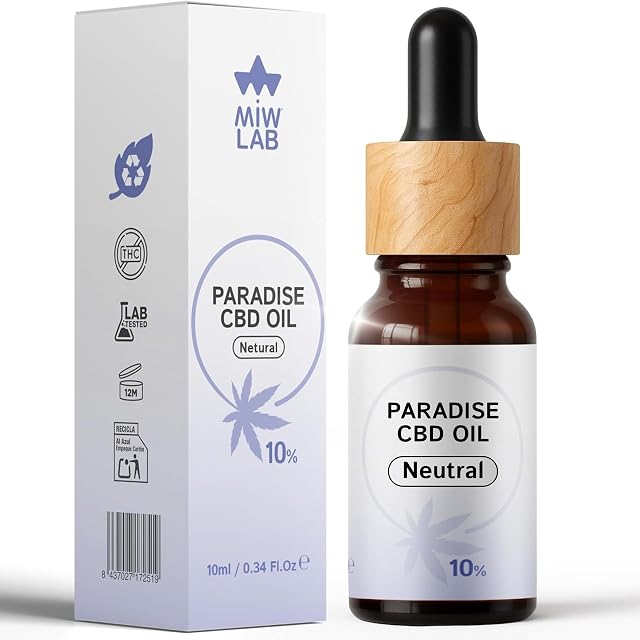 Paradise Aceite 10% CBD Relajante Natural para Gatos y Perros Hecho en España 240 Gotas Calmantes…