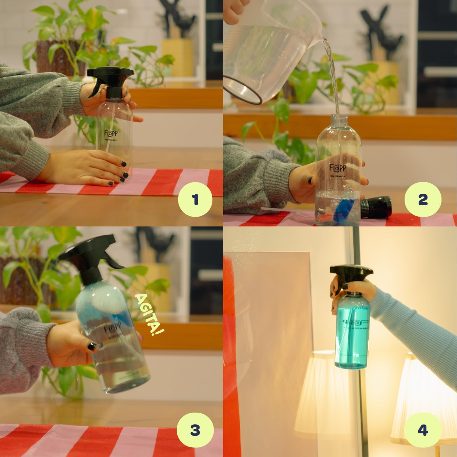 Flopp Limpiador de Baños Eco - Desincrustante - Eficaz contra la cal - Pack 6 Botellas de 500 ml (3L) - Formato ultraconcentrado - Ecolabel & Certificación Vegan - Multiusos