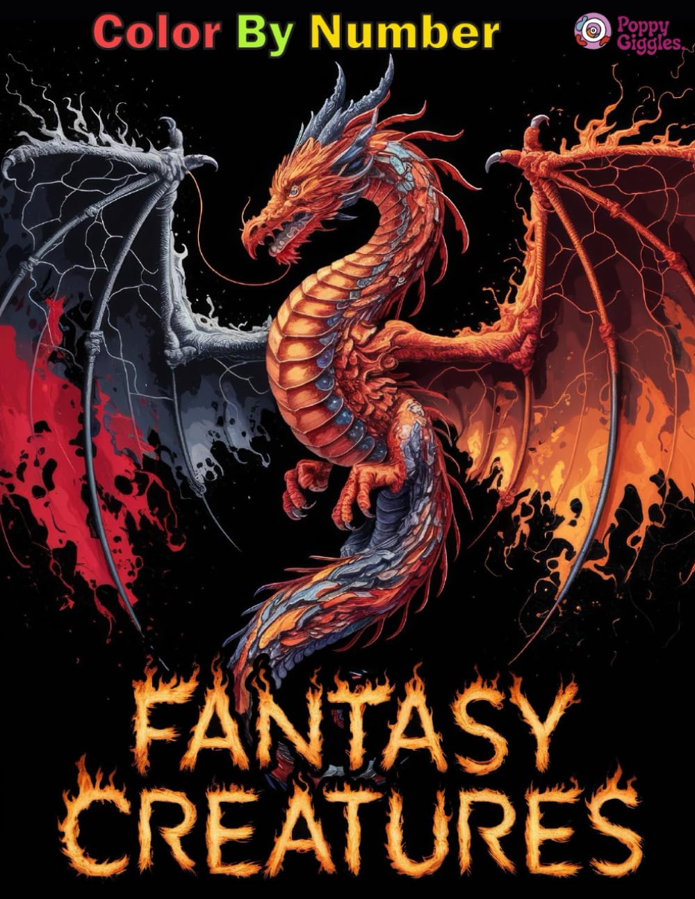 Fantasy Creatures Color By Number: Mythical and Magical Mystery Coloring Book for Adults