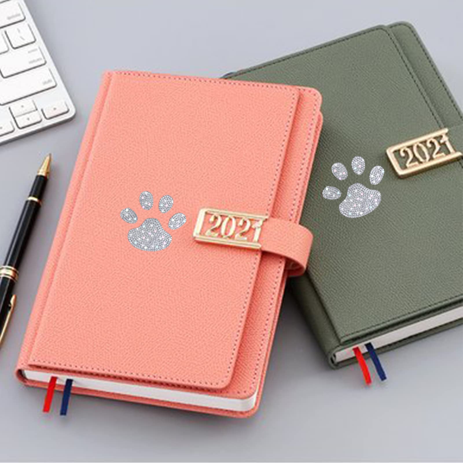 LZLRUN 4PCS  3D Chrome Dog Paw Footprint Sticker Decal Auto Car Emblem Decal Decoration: Crystal